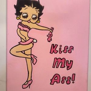 Betty Boop kiss 💋 Painting 8x10 canvas